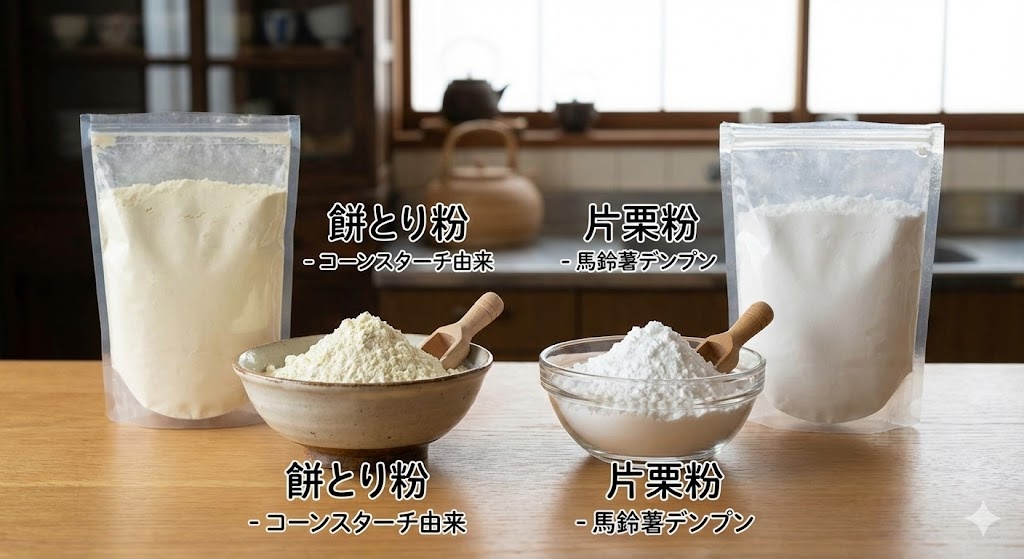 餅とり粉と片栗粉