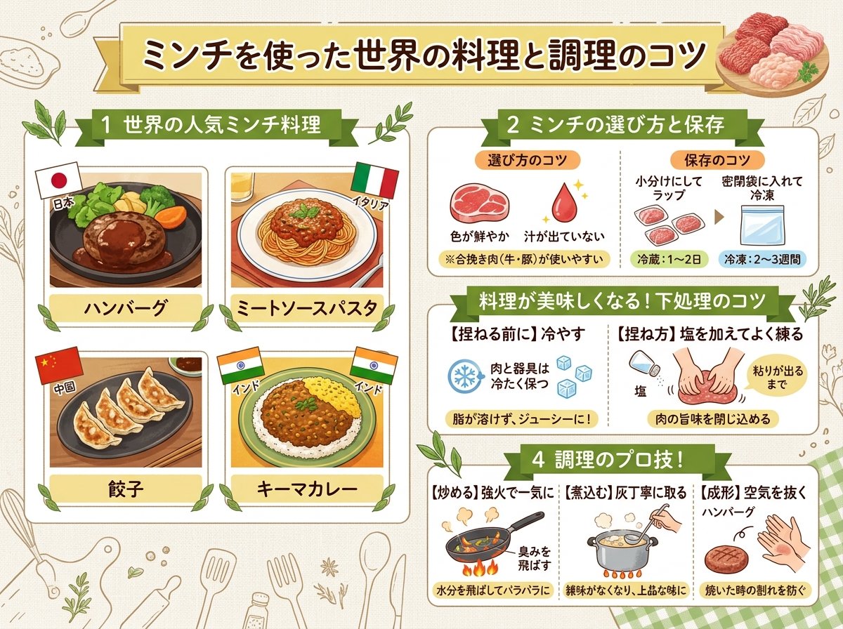 ミンチを使った世界の料理と調理のコツ
